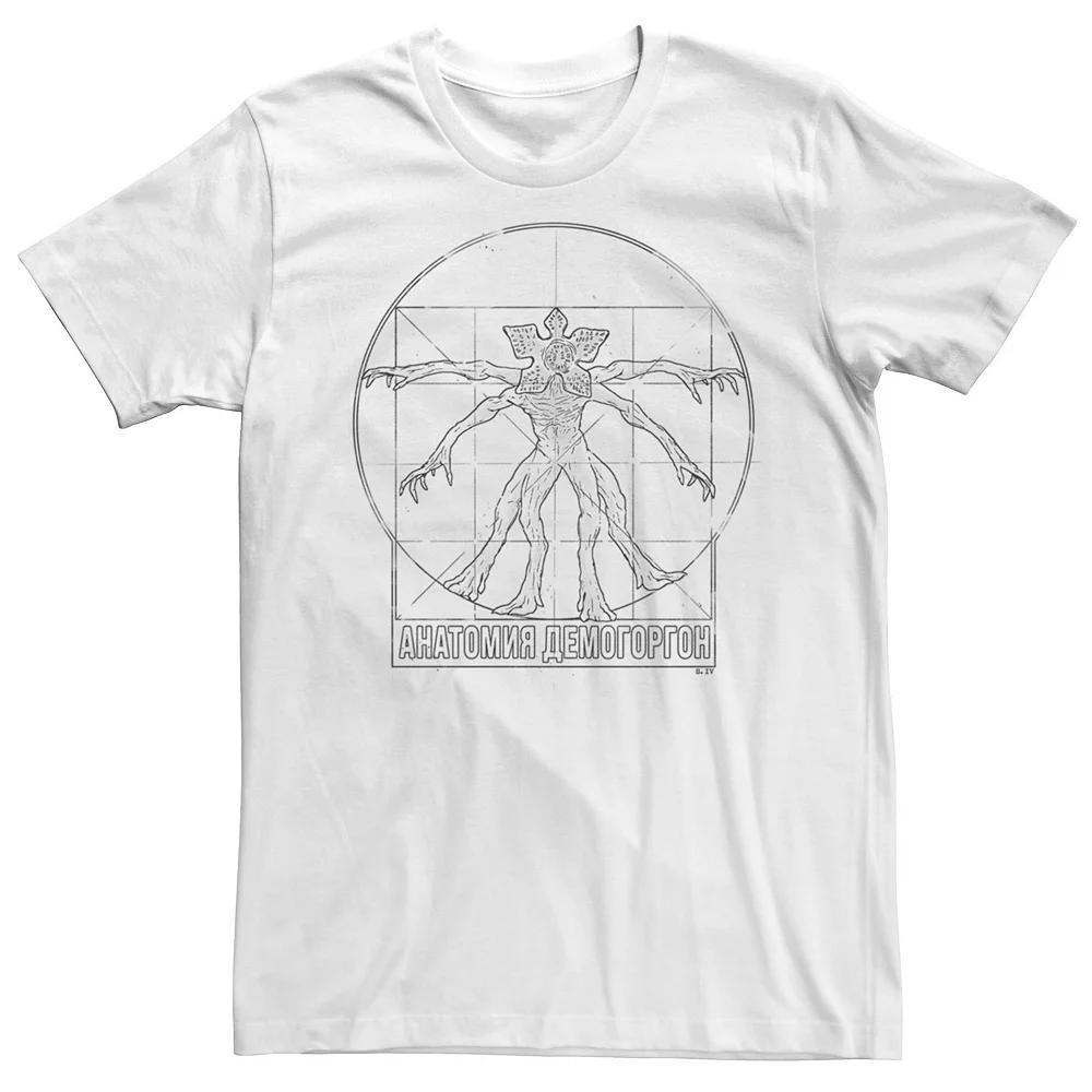 Men's Netflix Stranger Things Demogorgon Anatomy Tee, Size: XS, White Product Image
