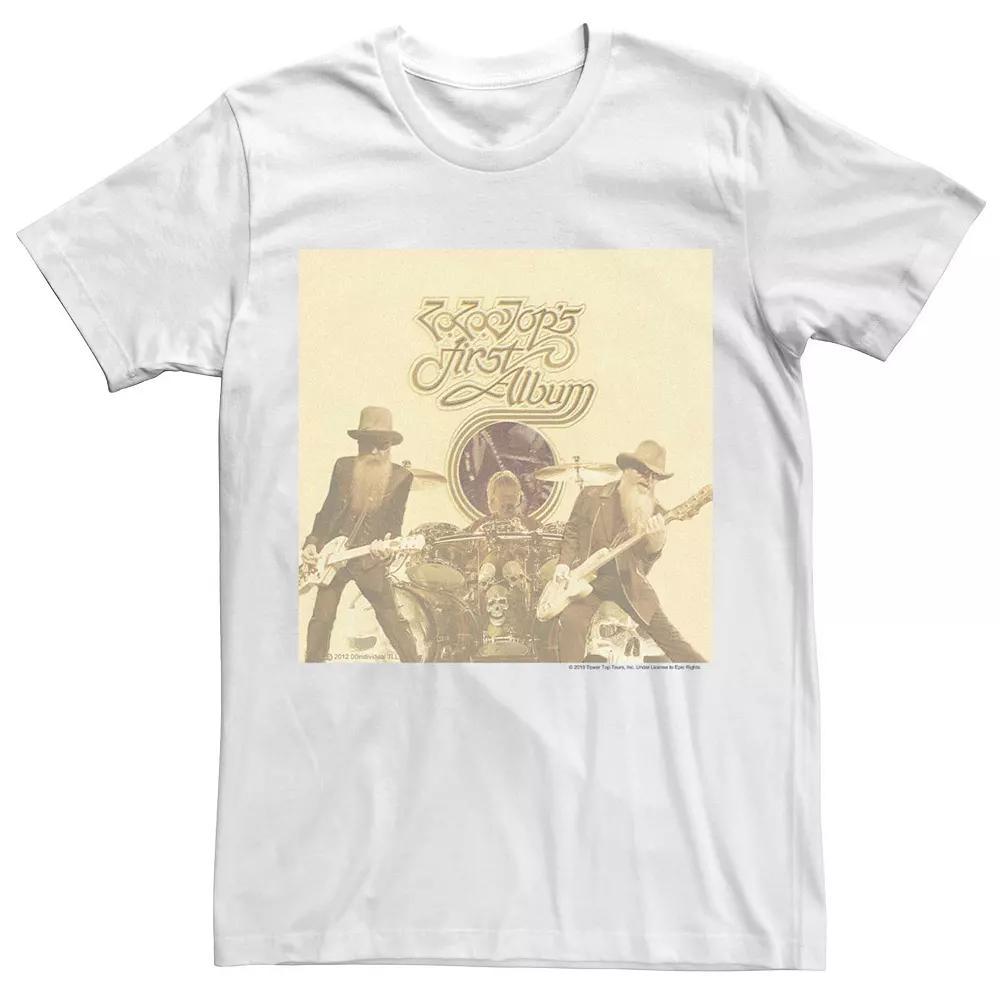 Men's ZZ Top First Album Vintage Poster Tee, Size: Small, White Product Image