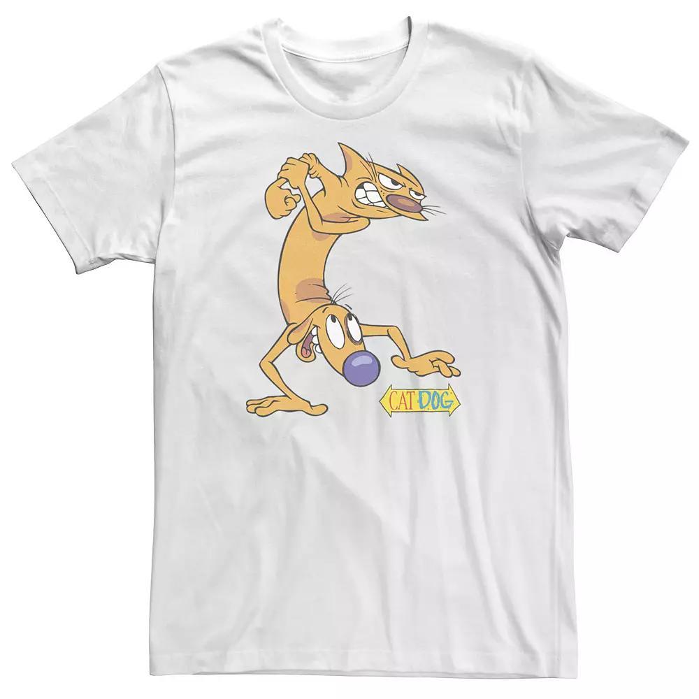 Big & Tall Nickelodeon CatDog Tough Guys Tee, Men's, Size: 4XL, White Product Image