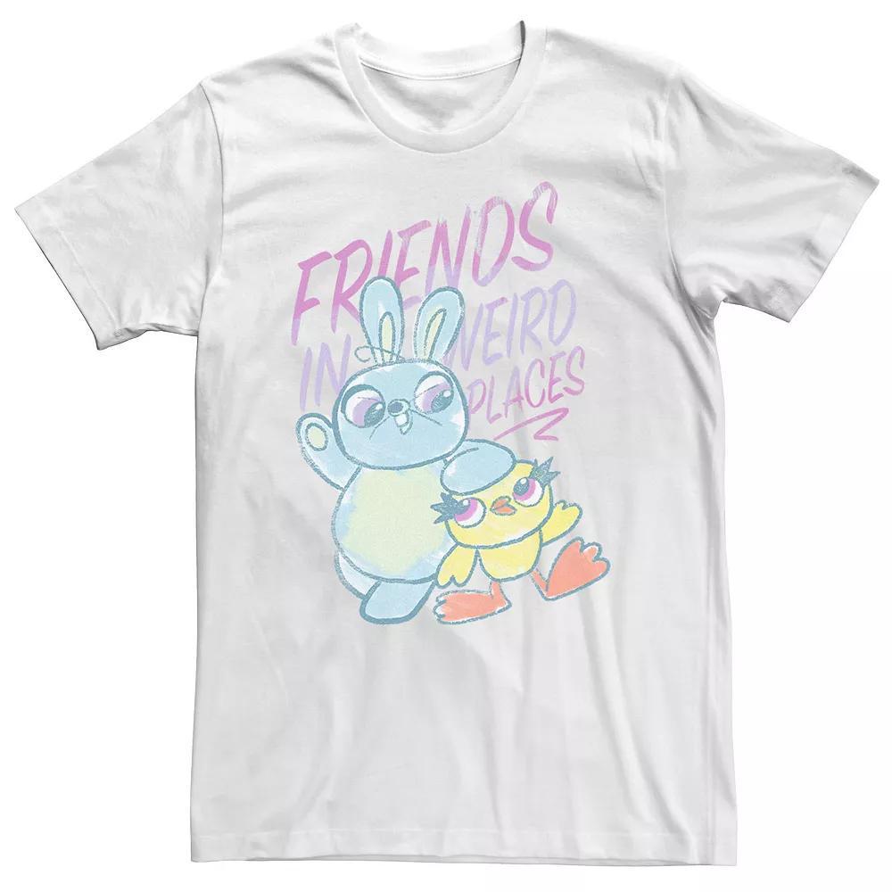 Big & Tall Disney / Pixar Toy Story 4 Ducky & Bunny Friends Sketch Tee, Men's, Size: XLT, White Product Image