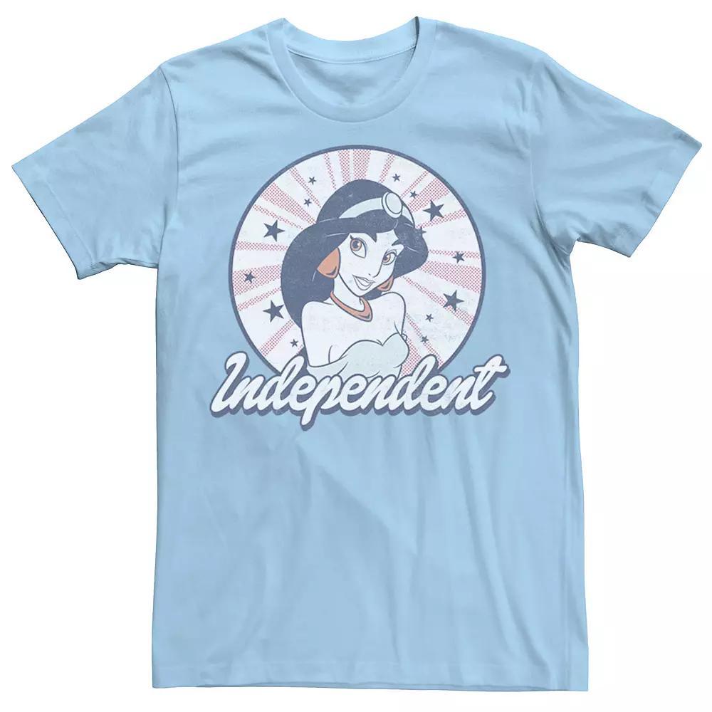Disney's Aladdin Jasmine Independent Americana Men's Tee, Size: Medium, Light Blue Product Image