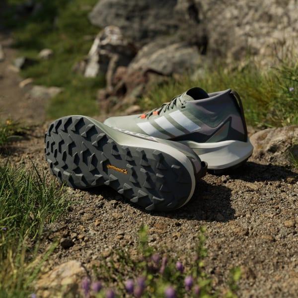 adidas Terrex Agravic GORE-TEX Trail Running Shoes Silver Green 9.5 Womens Product Image