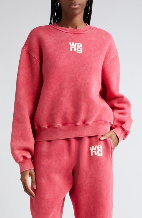 alexanderwang. t Essential Terry Crew Sweatshirt with Puff Paint Logo Product Image