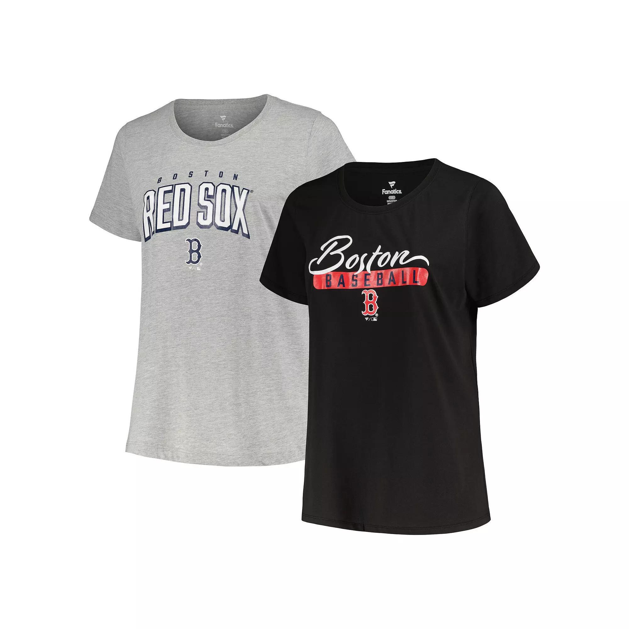 Womens Profile /Heather Gray Boston Red Sox Plus Size T-Shirt Combo Pack Product Image