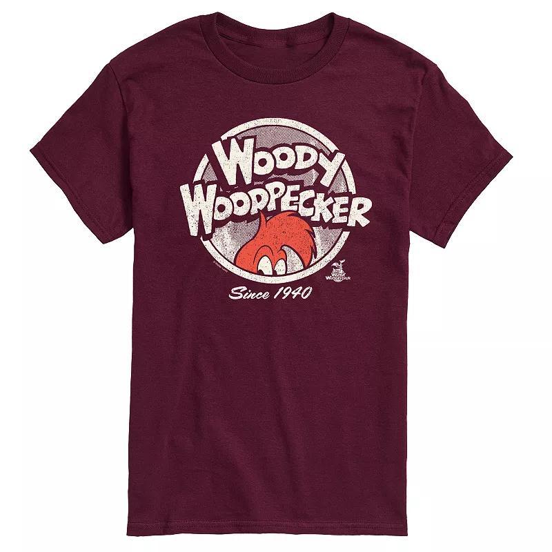 Mens Woody Woodpecker Vintage Logo Graphic Tee Product Image