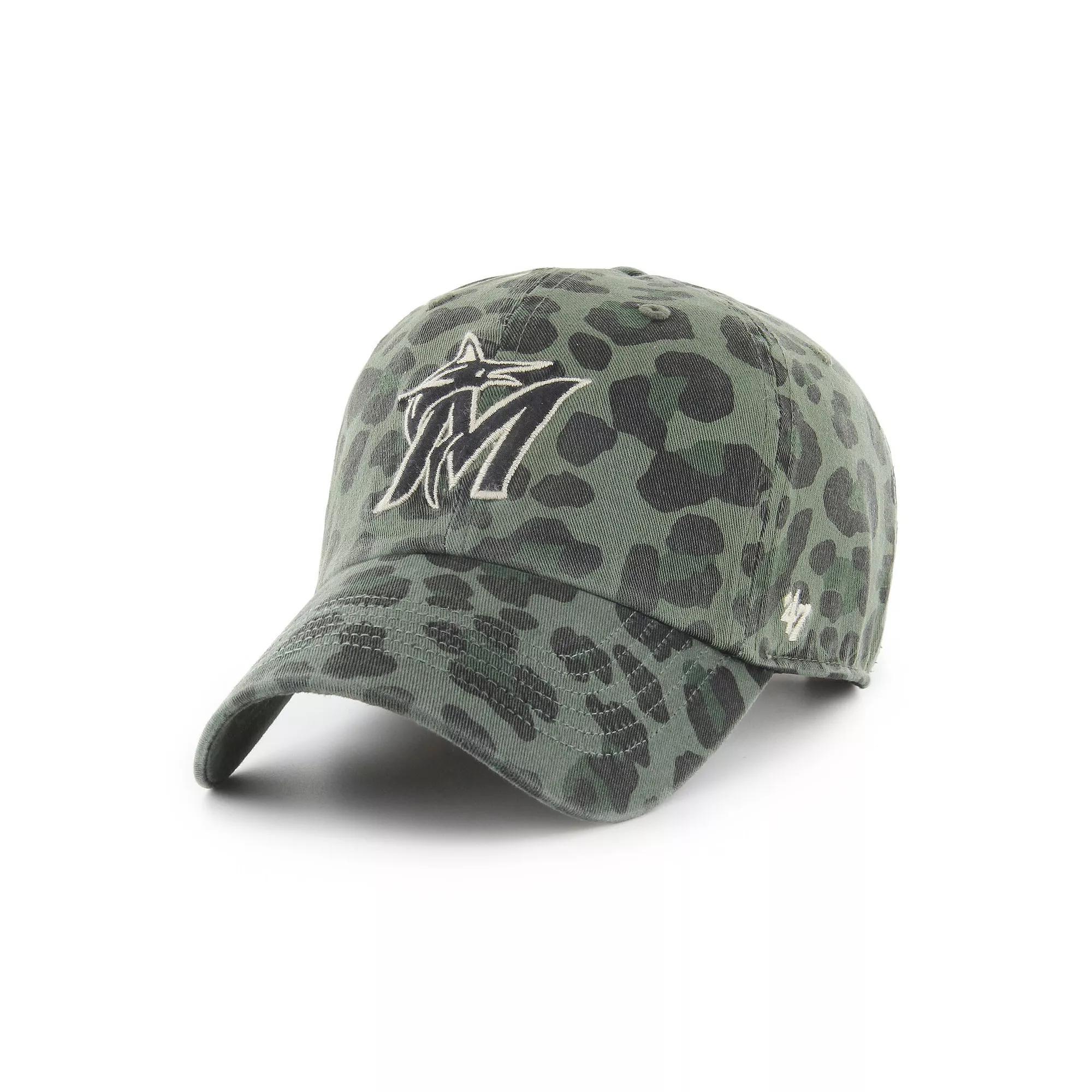 Women's '47 Green Miami Marlins Bagheera Clean Up Adjustable Hat Product Image
