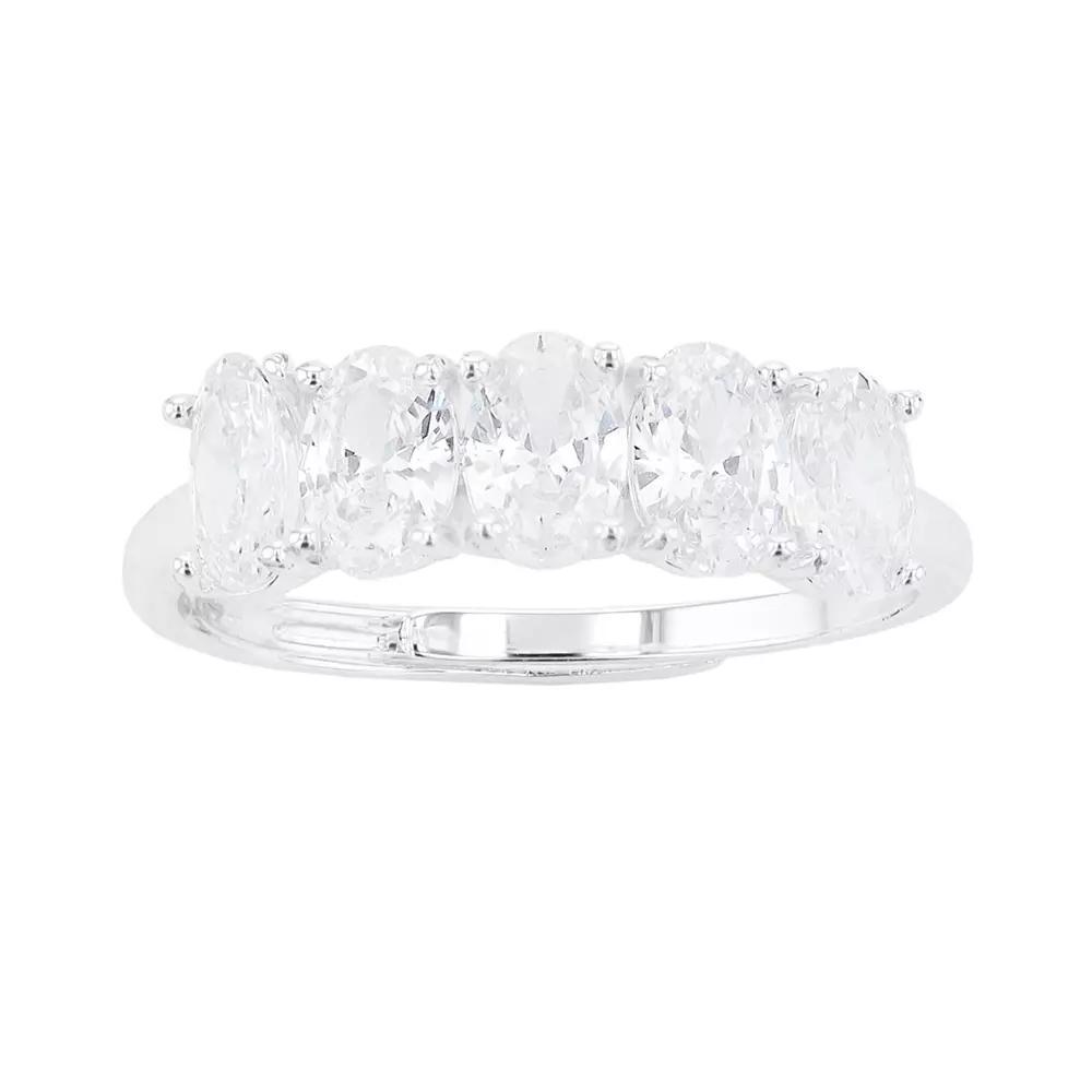 City Luxe 5-Stone Birthstone Crystal Ring, Women's, Gold Tone April Product Image