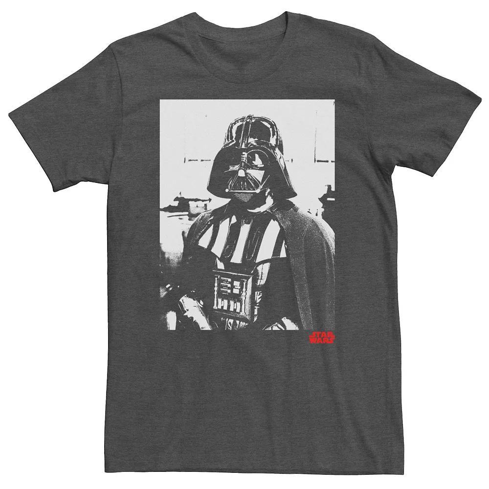 Big & Tall Star Wars Darth Vader Fade to Black & White Contrast Tee, Men's, Size: 3XL Tall, Grey Heather Product Image