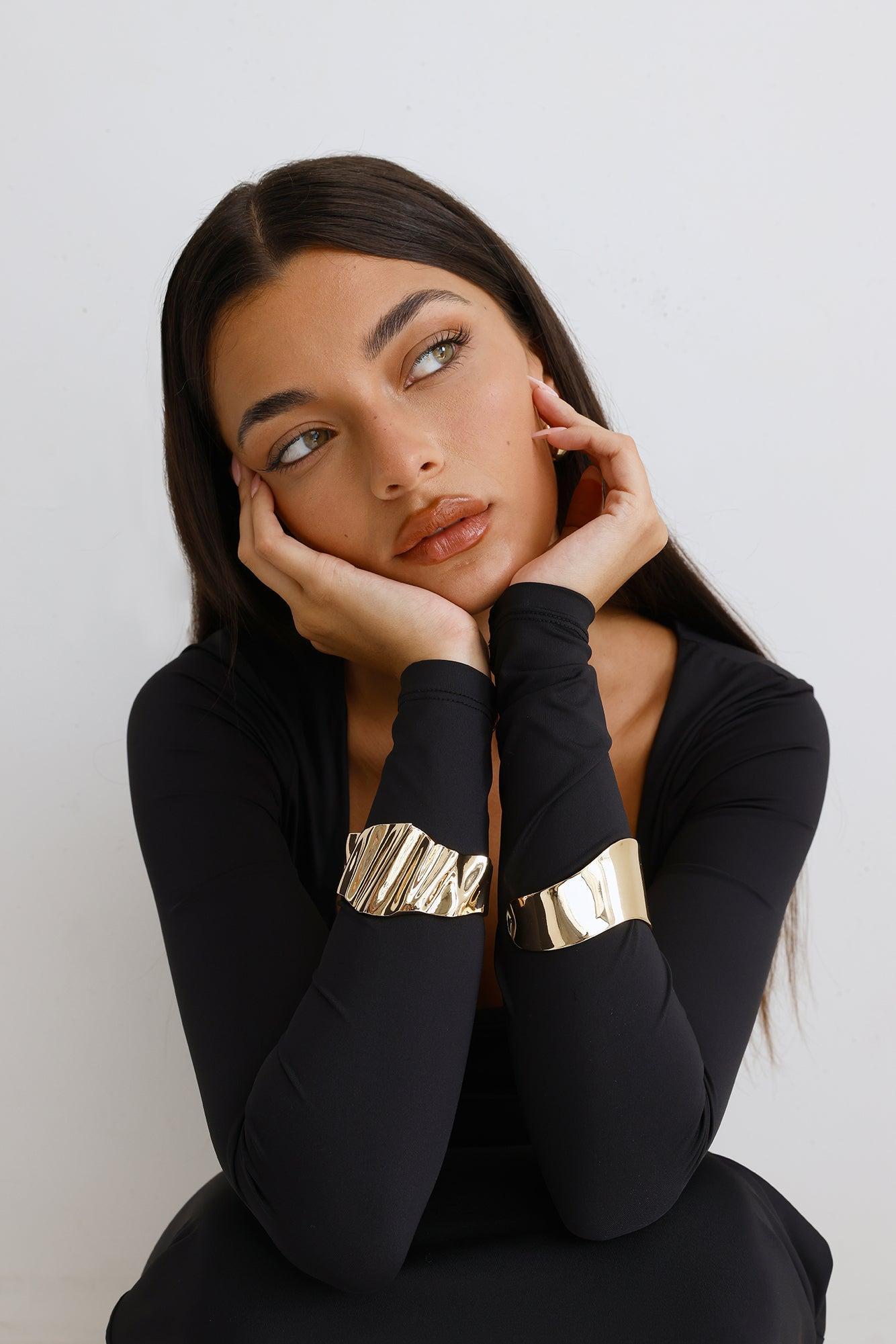 Icon Edit Cuff Bracelet Gold Product Image