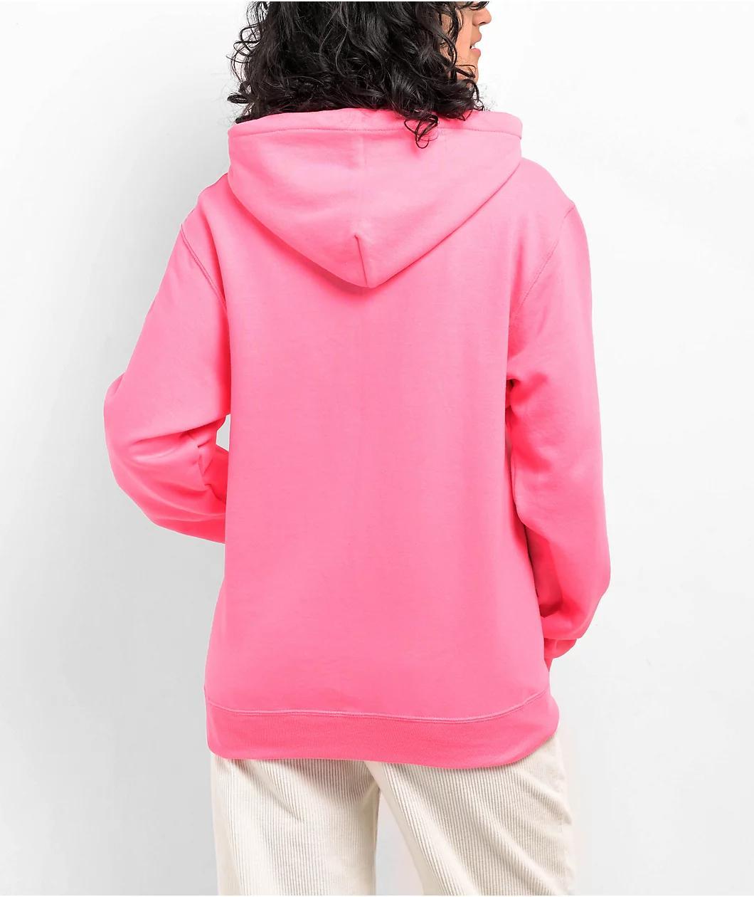 A.LAB Butterfly Rhinestone Pink Zip Hoodie Product Image