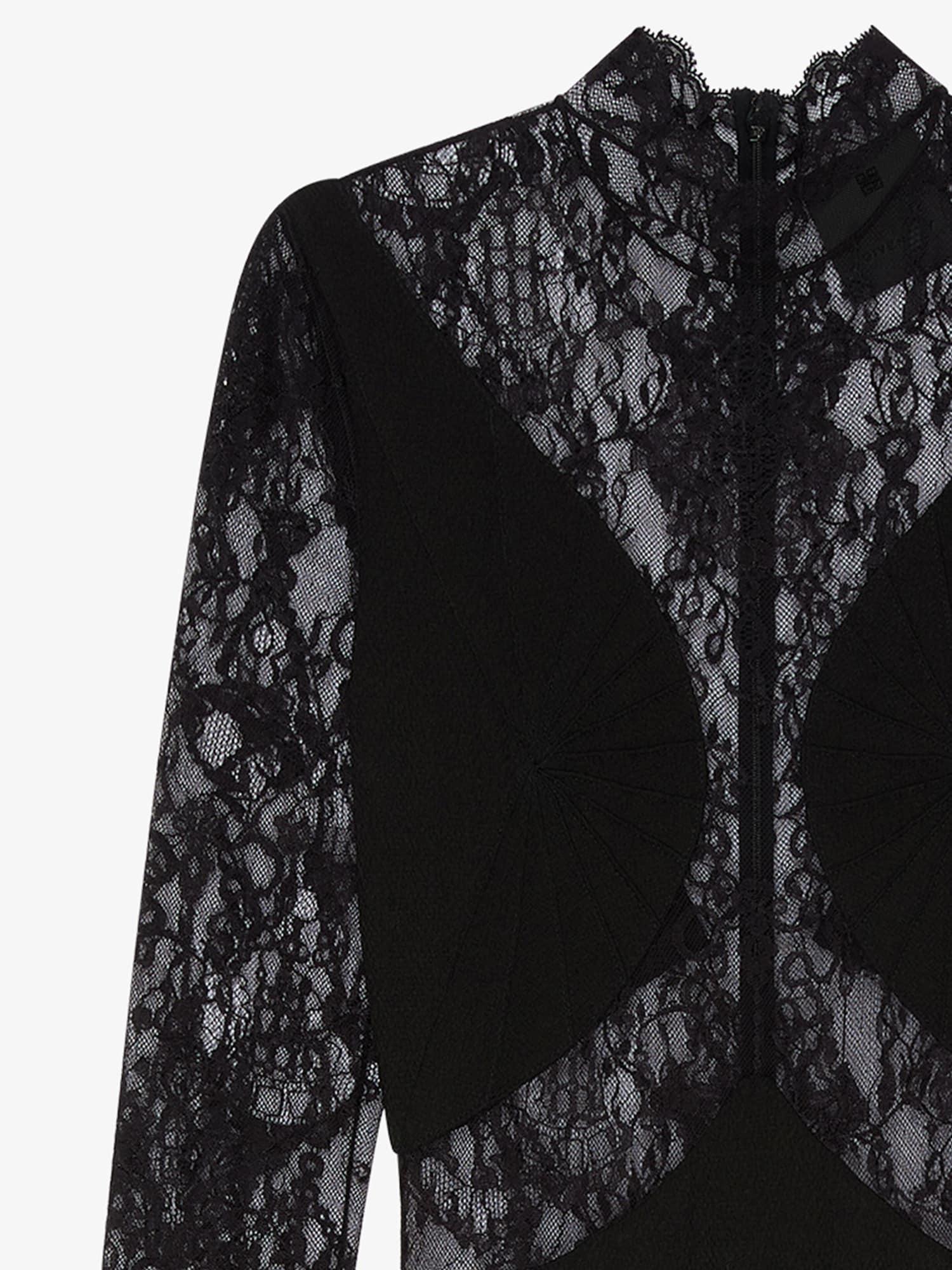 Dress in chandelier lace and jersey Product Image