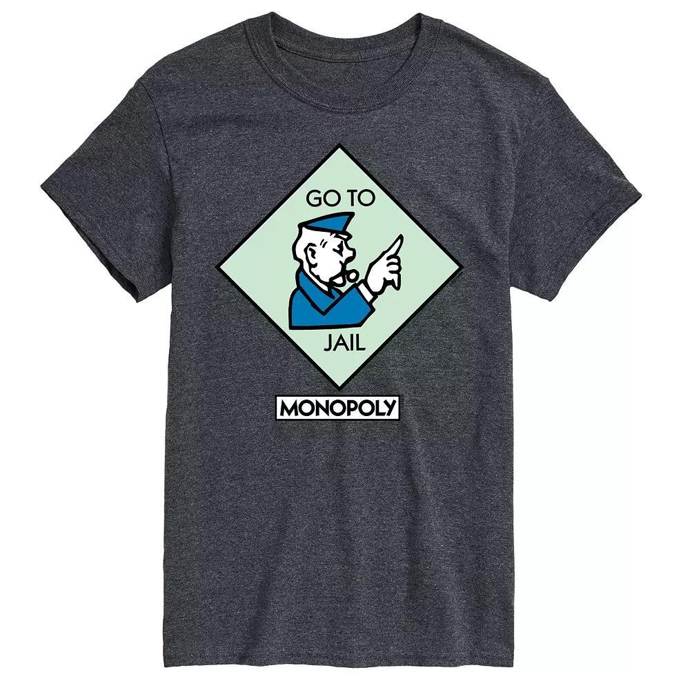 Mens Monopoly Go To Jail Square Graphic Tee Product Image