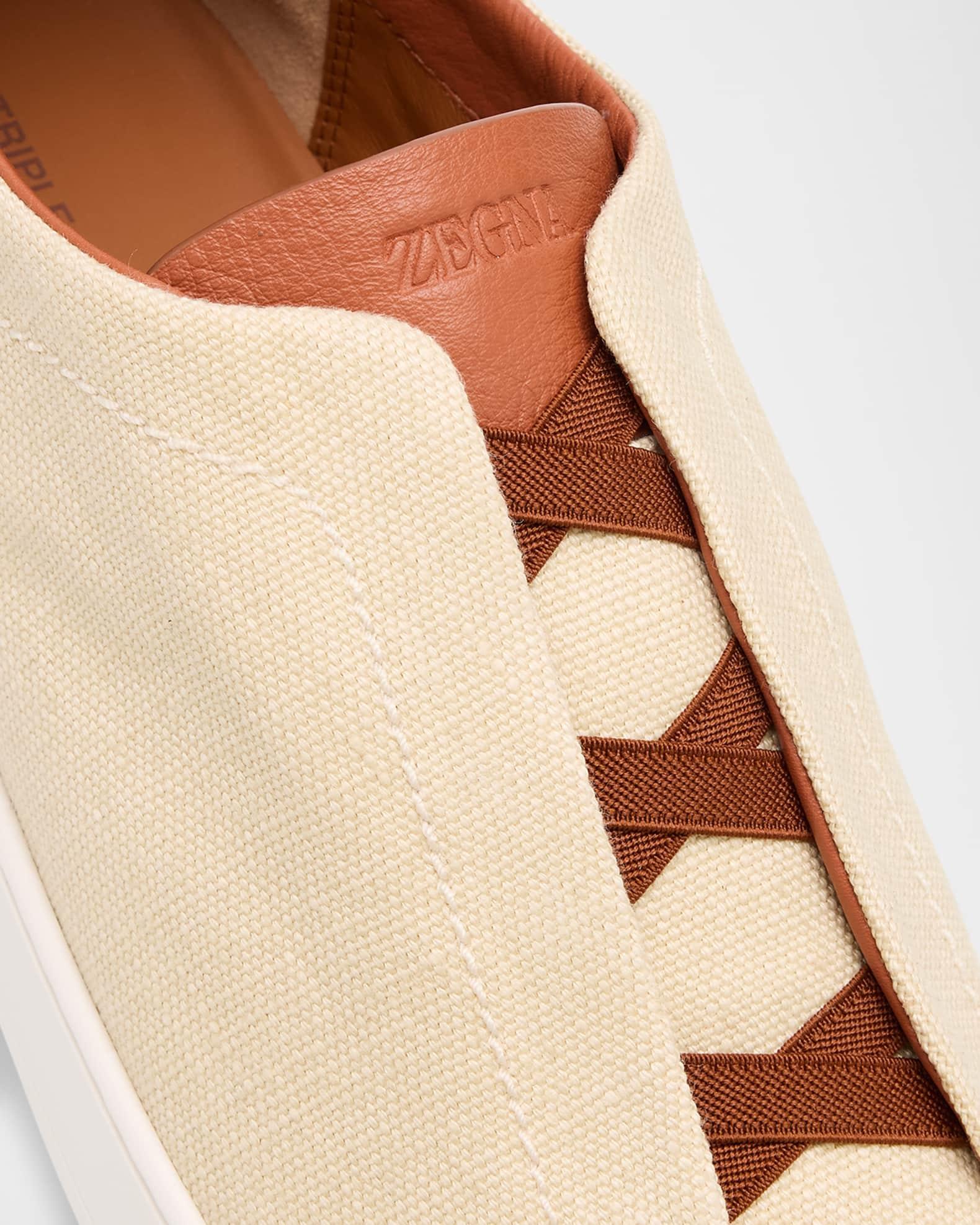 Men's Triple Stitch Linen Slip-On Sneakers Product Image