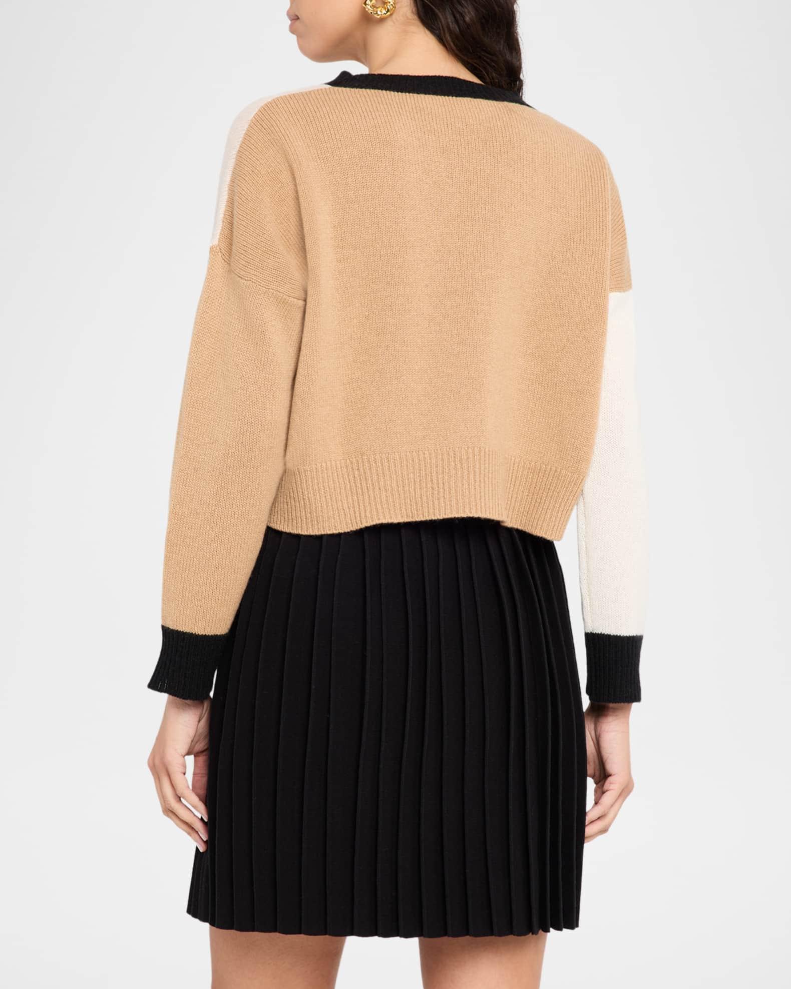 Colorblock Cashmere Crewneck Sweater Product Image