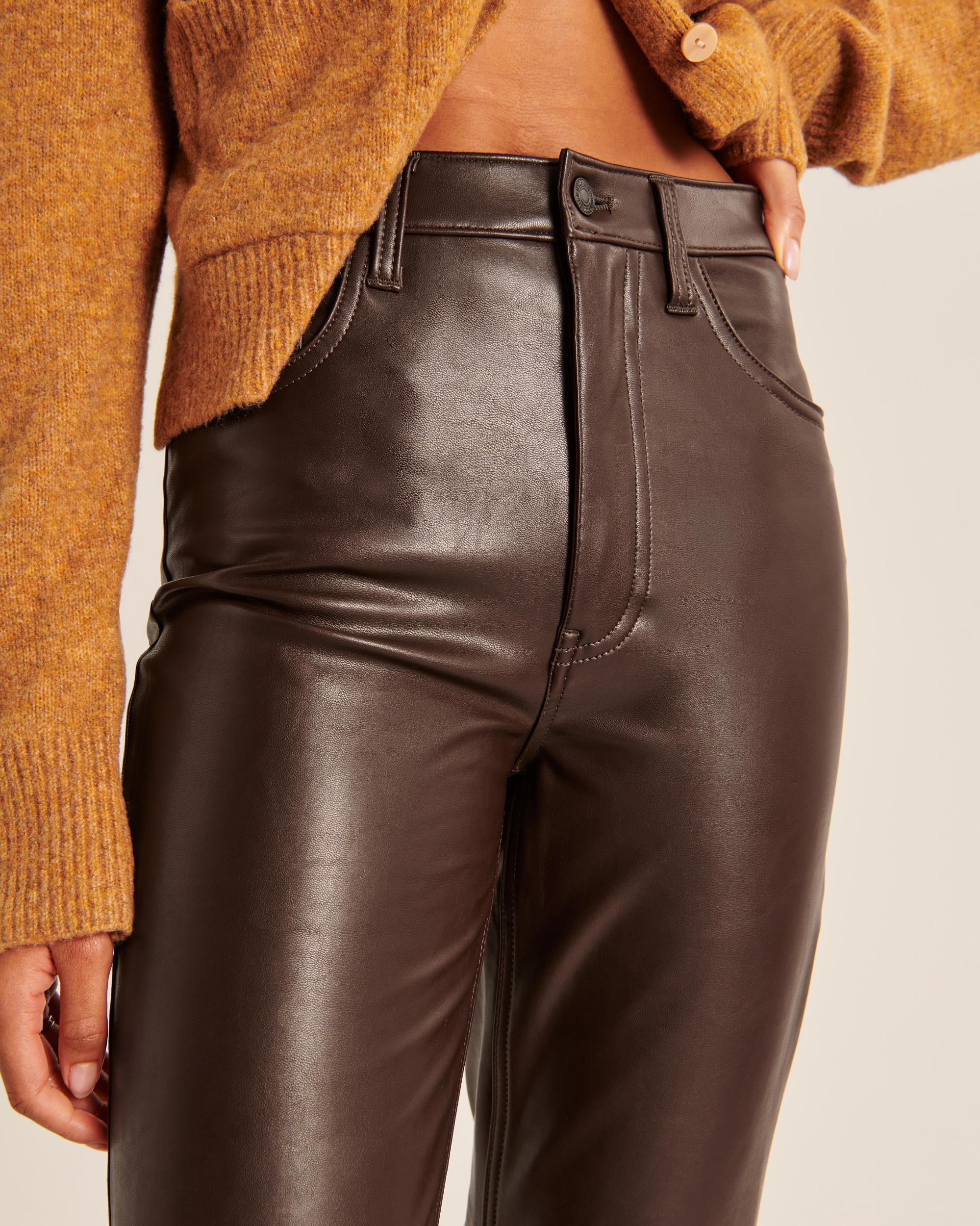 Vegan Leather 90s Straight Pant Product Image