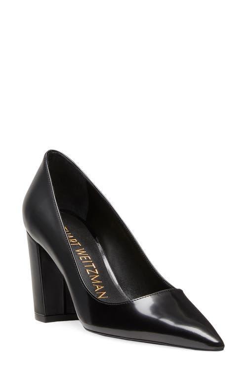 Womens Stuart 85MM Leather Block Pumps Product Image