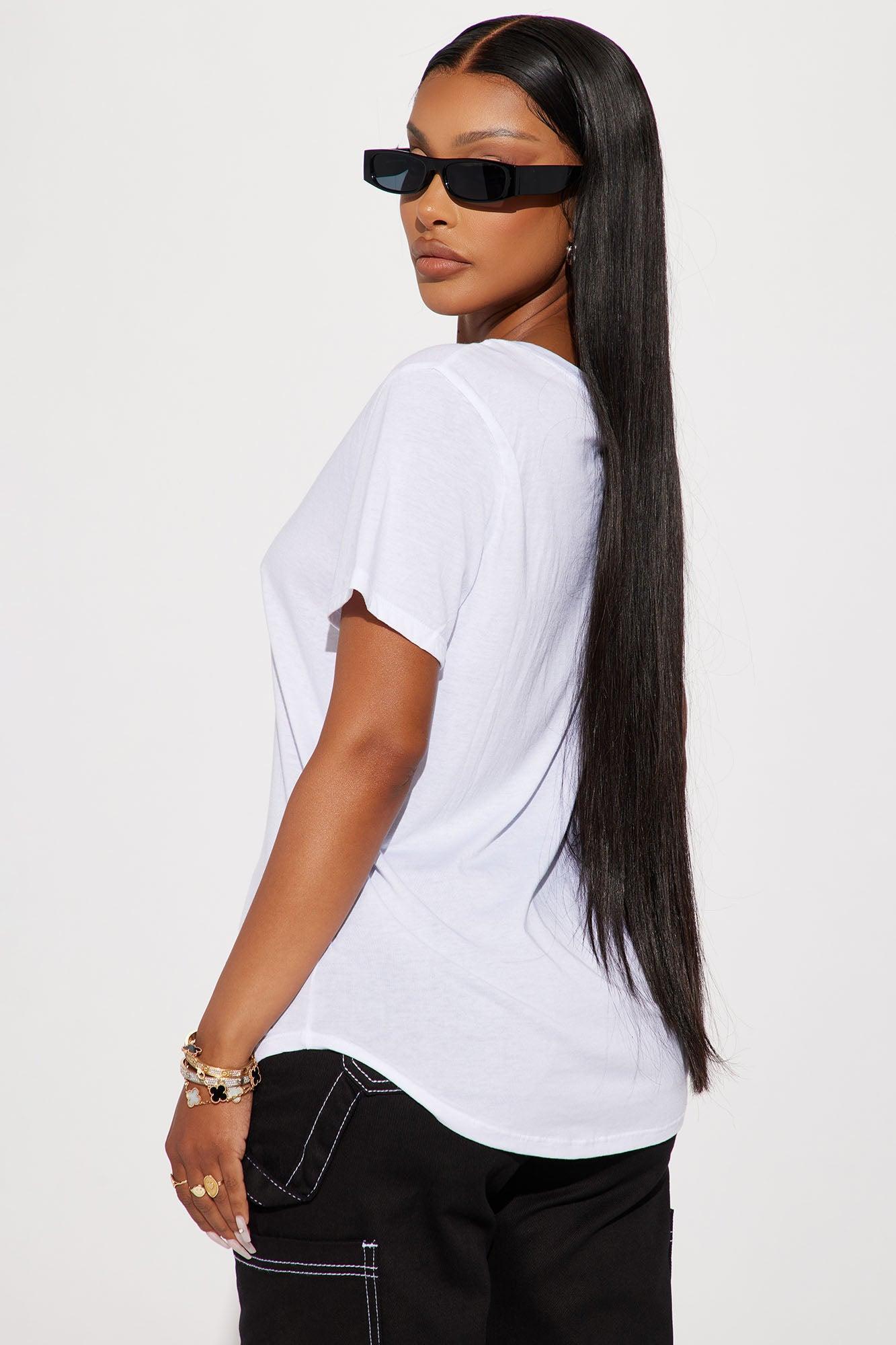 Tessa Oversized Tee - White Product Image