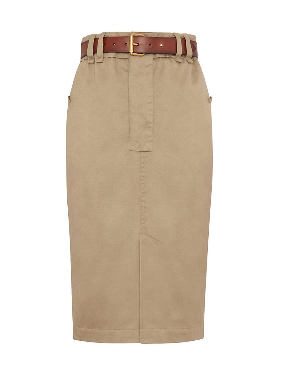 Womens Pencil Skirt in Cotton Gabardine Product Image
