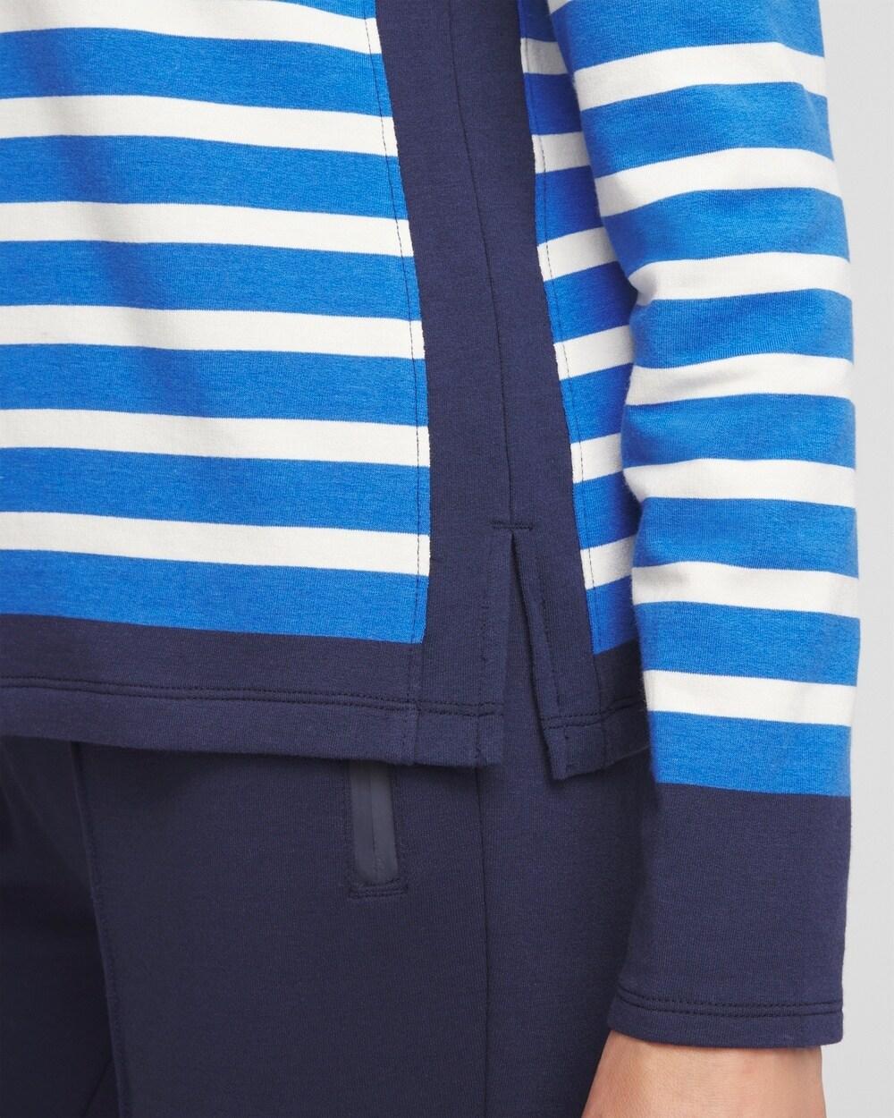 Zenergy® Striped Boatneck Top Product Image