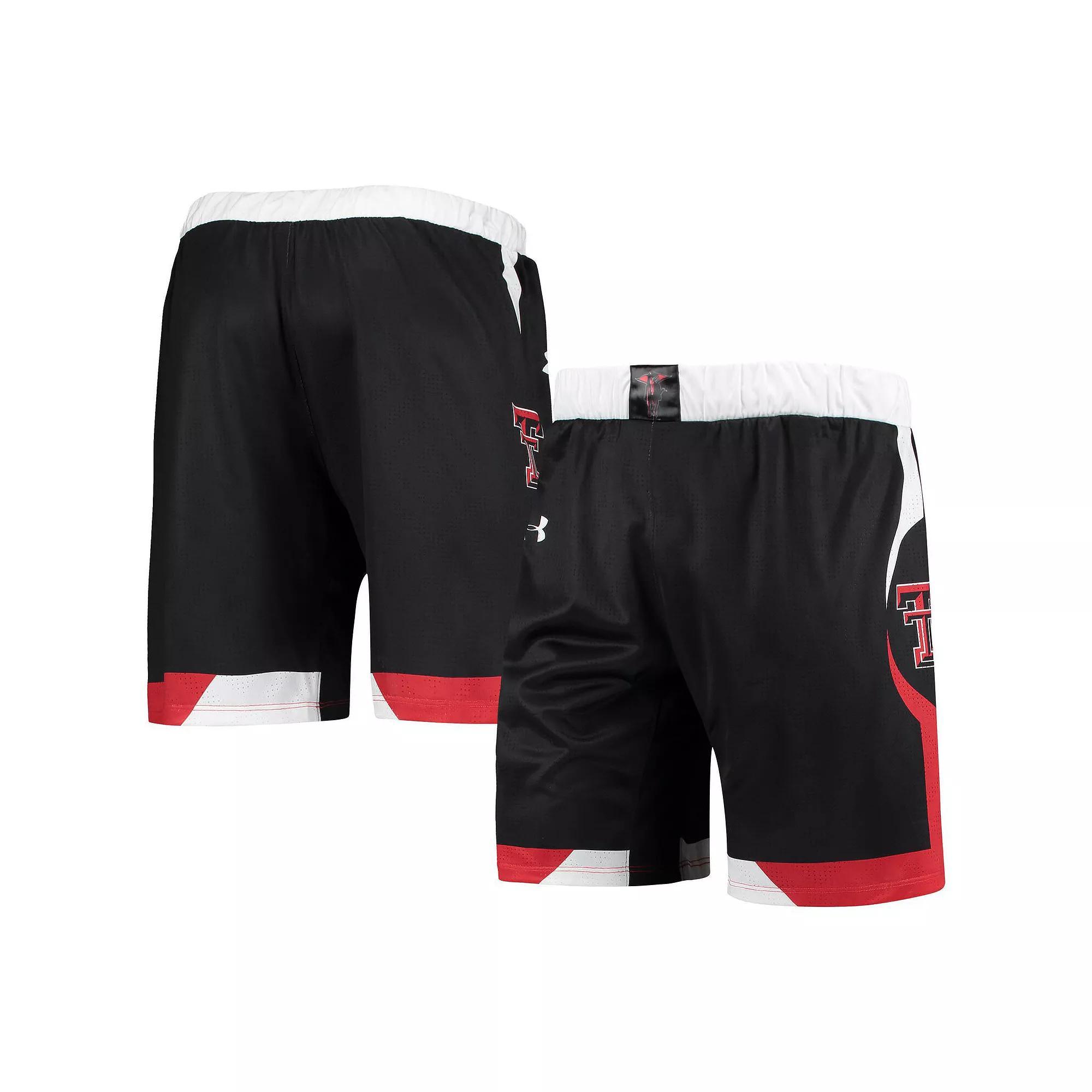 Men's Under Armour Black Texas Tech Red Raiders Team Replica Basketball Shorts, Size: Small Product Image