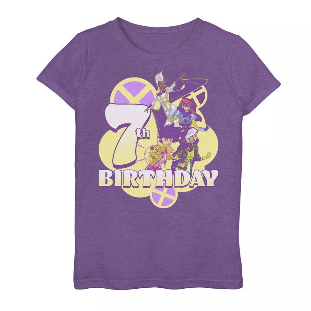 Girls 7-16 Marvel X-Women 7th Birthday Graphic Tee, Girl's, Size: Medium, Purple Grey Product Image