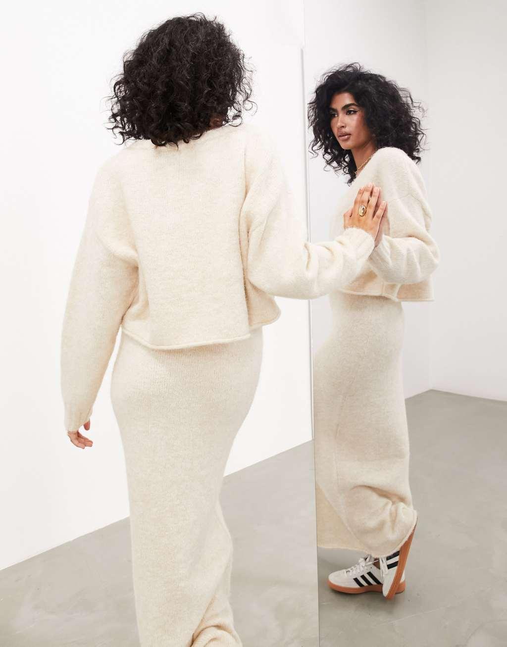 ASOS EDITION v neck long sleeve knit sweater Product Image