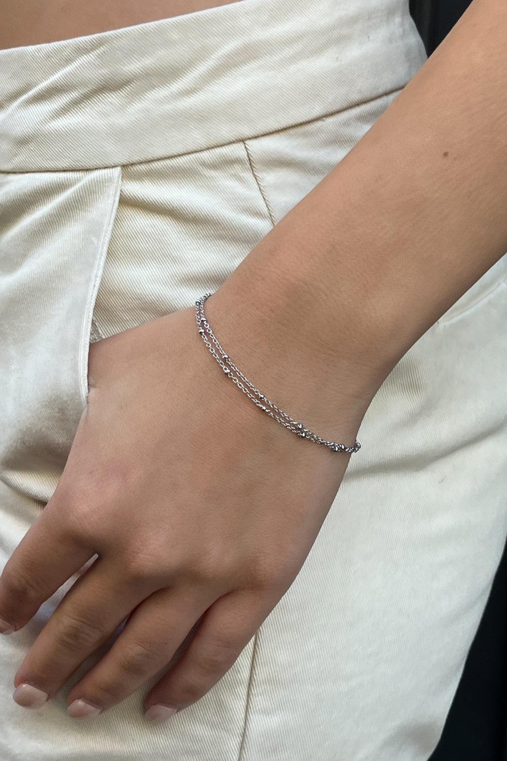 Double Chain Beaded Bracelet Product Image