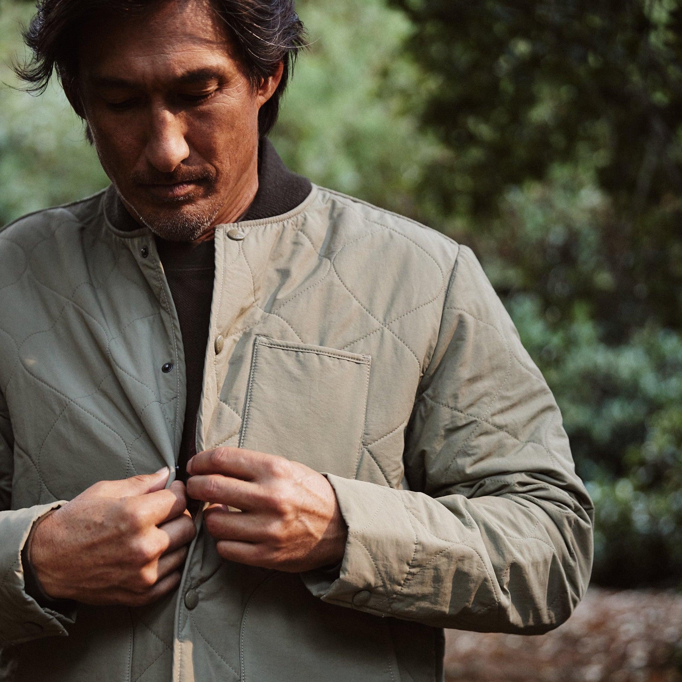 New Daines Quilted Bomber - Dusty Olive Product Image