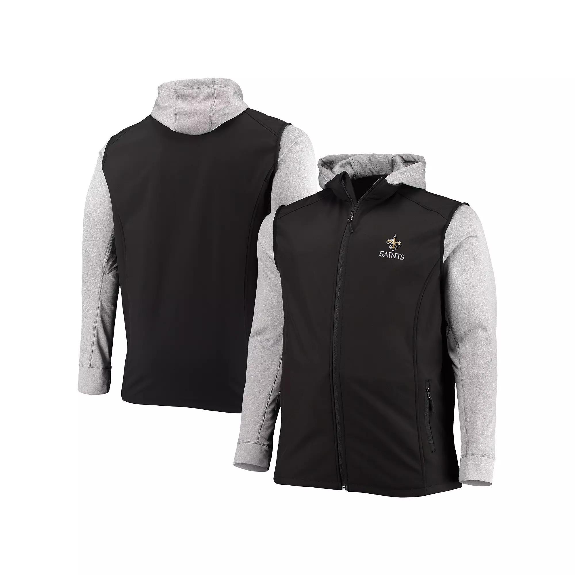 Mens Dunbrooke /Gray New Orleans Saints Big & Tall Alpha Full-Zip Hoodie Jacket Product Image