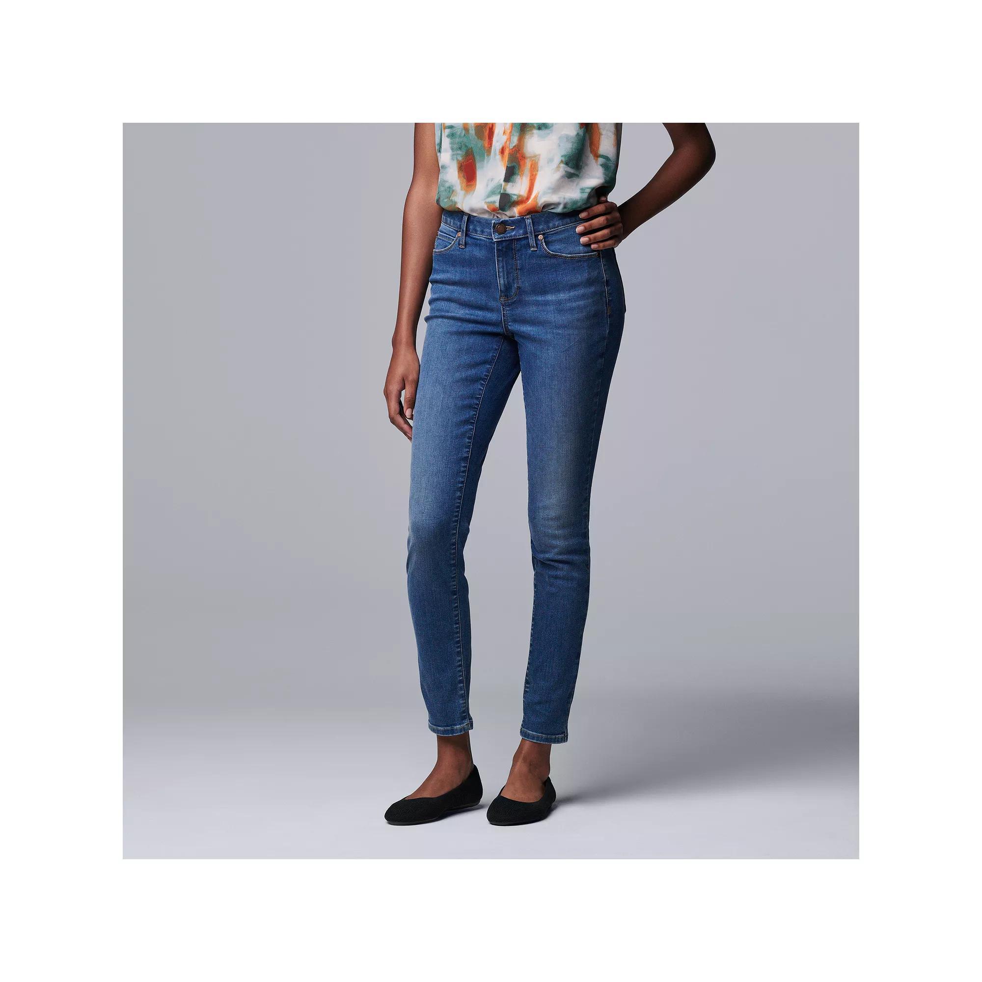 Women's Simply Vera Vera Wang Power Stretch Core Skinny Jeans, Size: 4, Denver Product Image