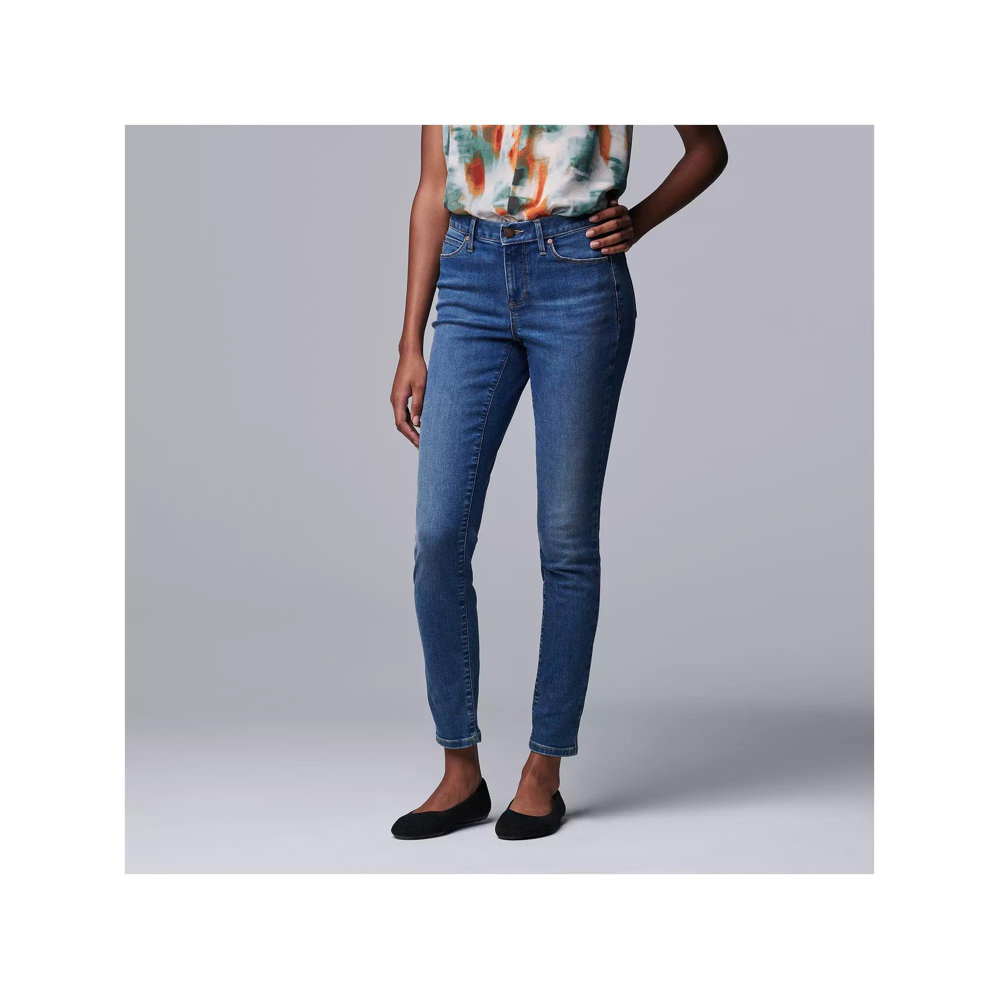 Women's Simply Vera Vera Wang Power Stretch Core Skinny Jeans, Size: 4, Denver Product Image