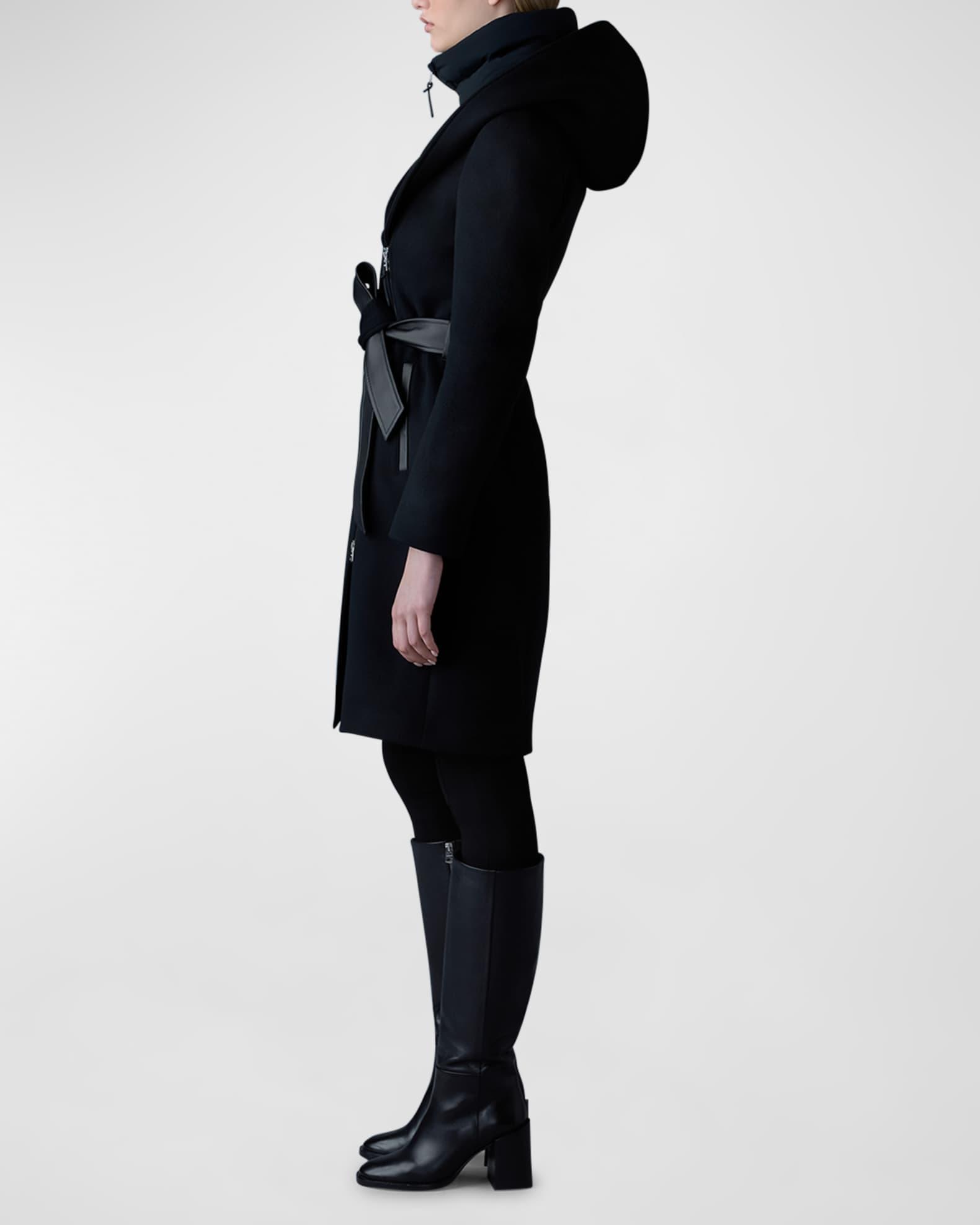Shia 2-in-1 Double-Face Wool Coat with Removable Bib Product Image
