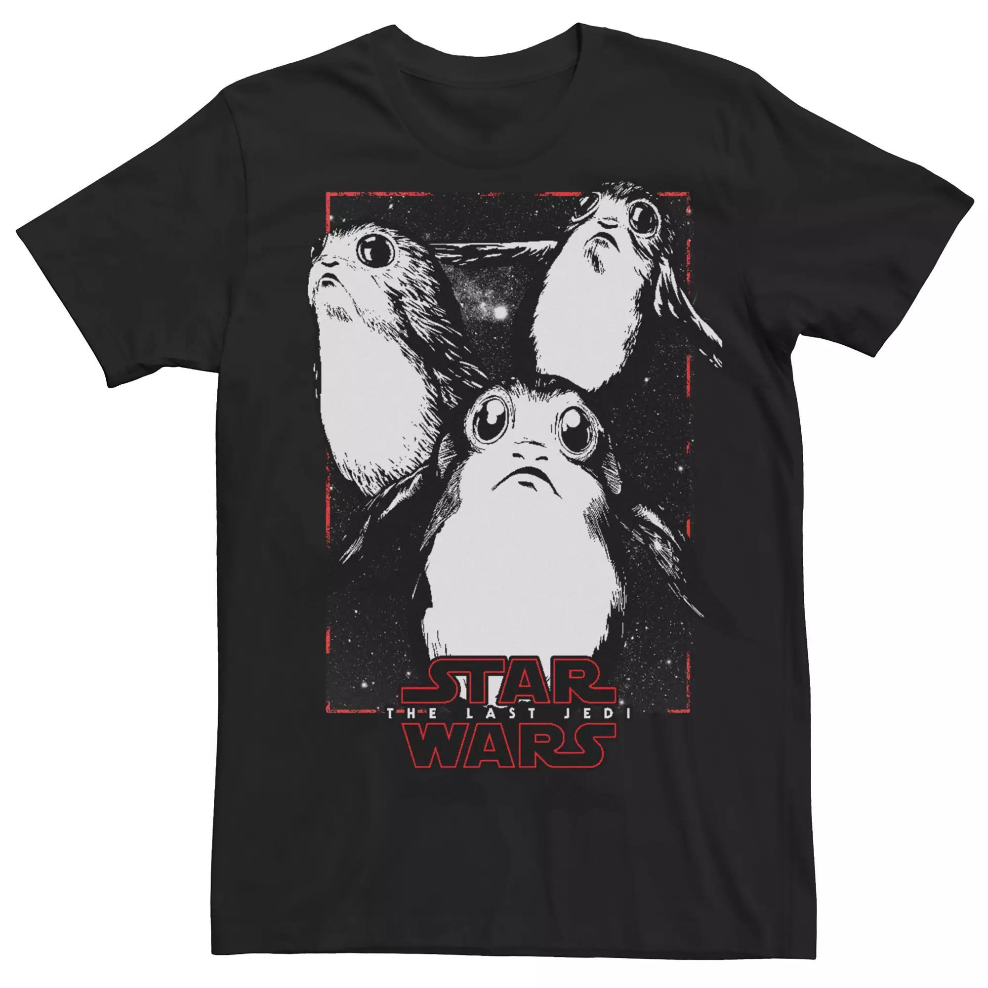Men's Star Wars Episode 8 Epic Porg Tee, Size: Medium, Black Product Image