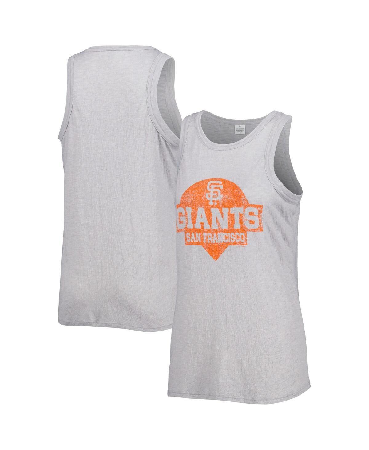 Women's Soft as a Grape Gray San Francisco Giants Tri-Blend Tank Top, Size: 2XL, Grey Product Image