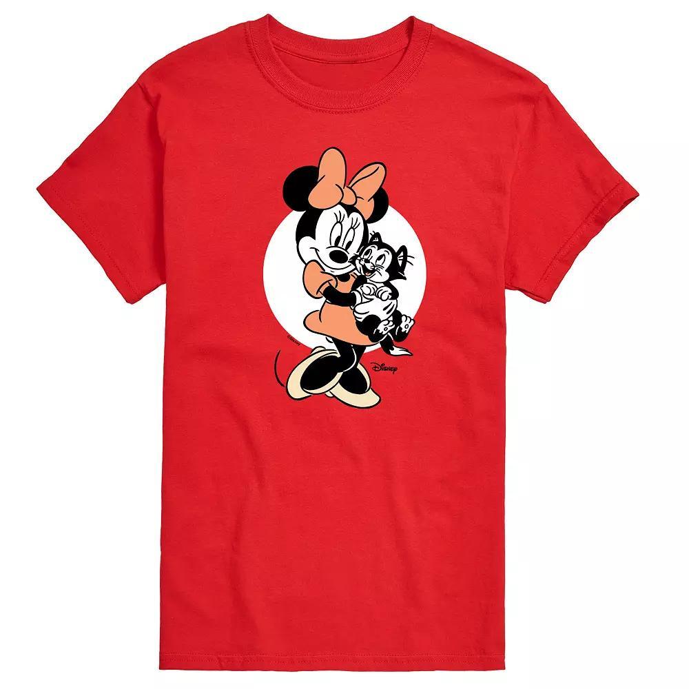 Disney's Minnie Mouse & Figaro Men's Graphic Tee, Size: XL, Red Product Image