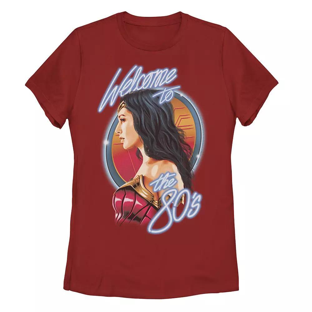 Juniors' DC Comics Wonder Woman Welcome To The 80s Retro Graphic Tee, Girl's, Size: Medium, Red Product Image