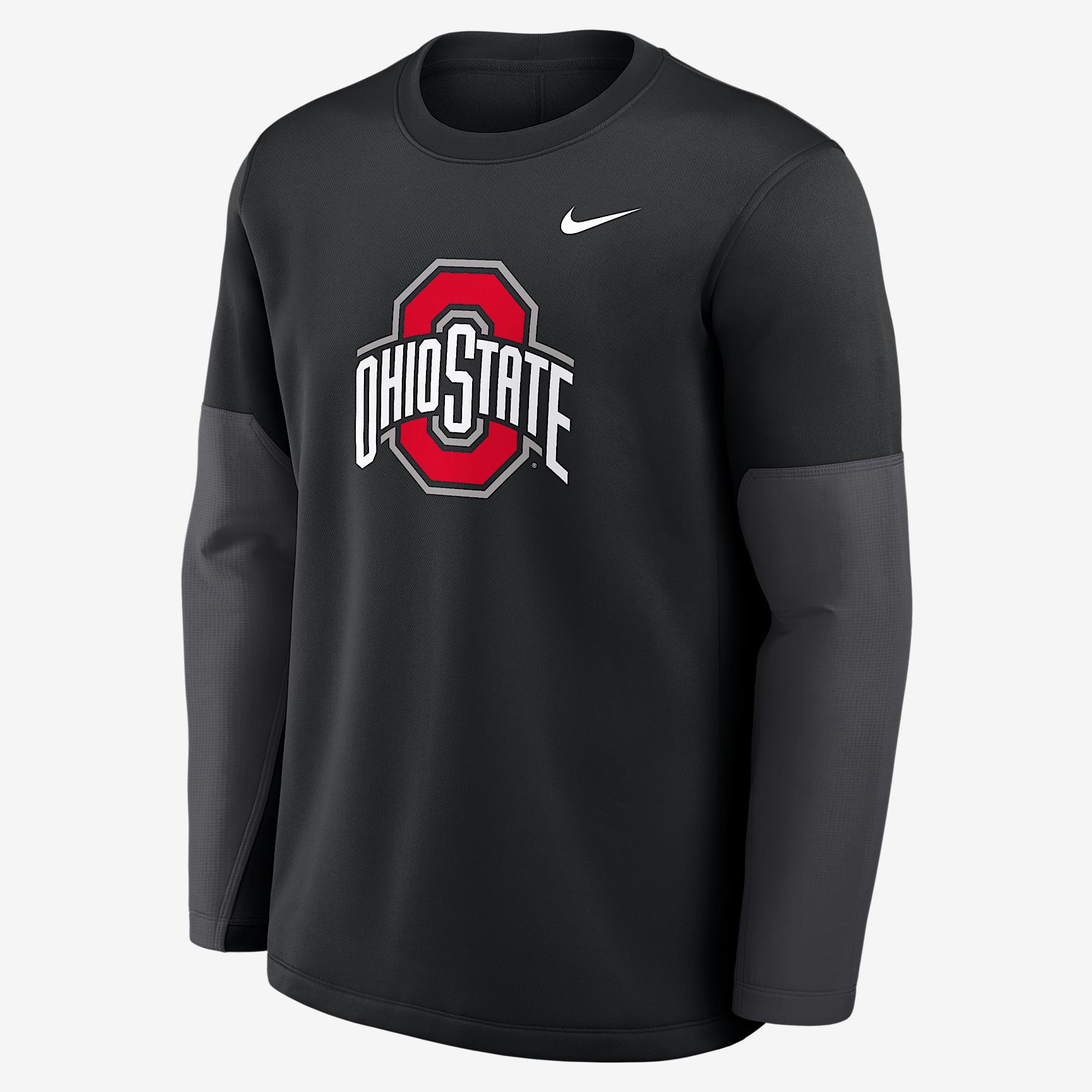 West Virginia Sideline Coach Nike Men's Therma-FIT College Long-Sleeve T-Shirt Product Image
