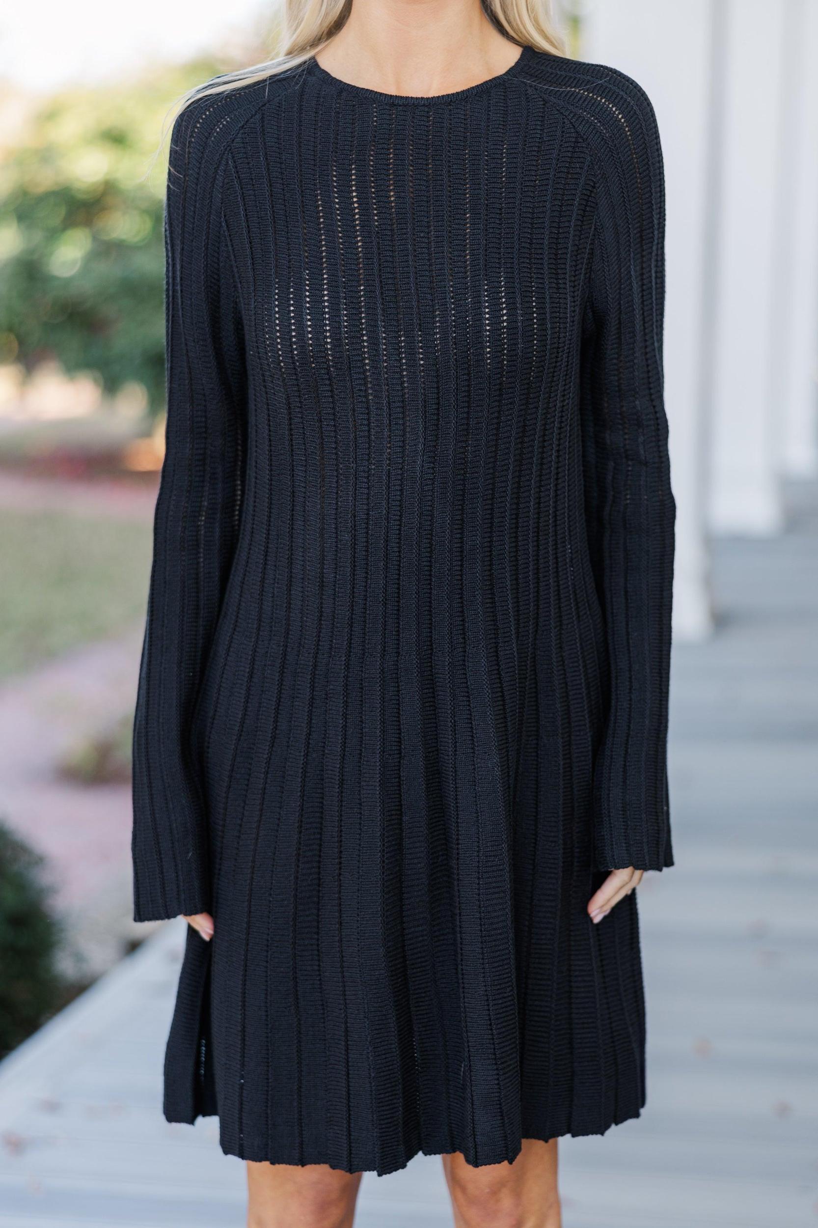 All The Help Black Sweater Dress Female Product Image