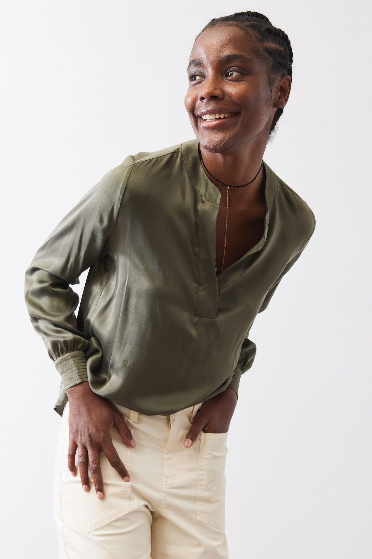 Not Too Loose Silk Blouse Product Image