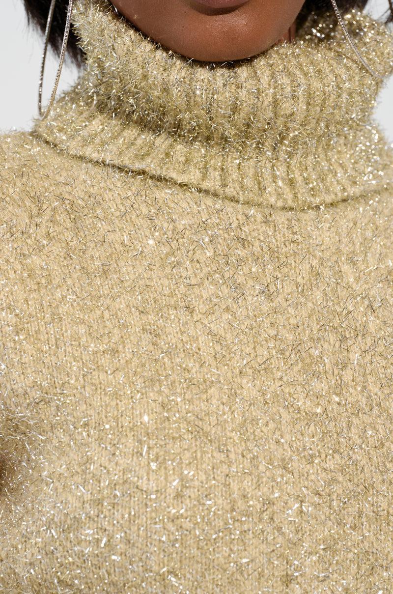 FELT A SPARK KNIT GLITTER MINI DRESS Product Image