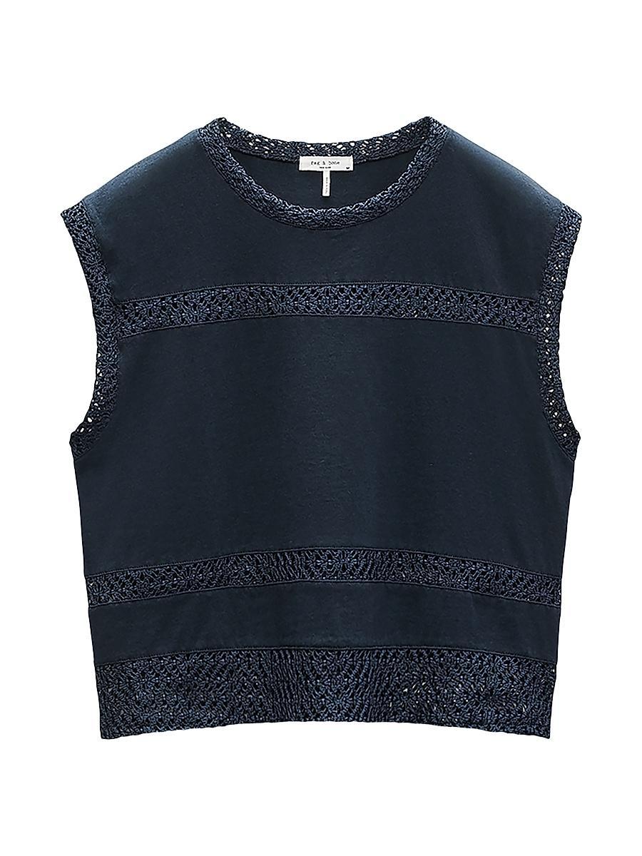 Womens Rosie Lace-Trim Cotton Tank Product Image