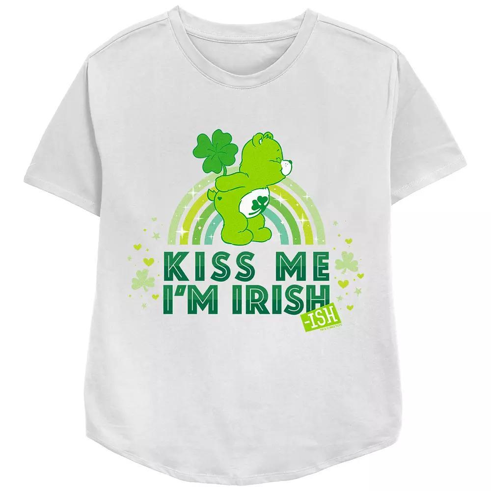 Women's Care Bears Kiss Me I'm Irish Graphic Tee, Girl's, Size: Small, White Product Image
