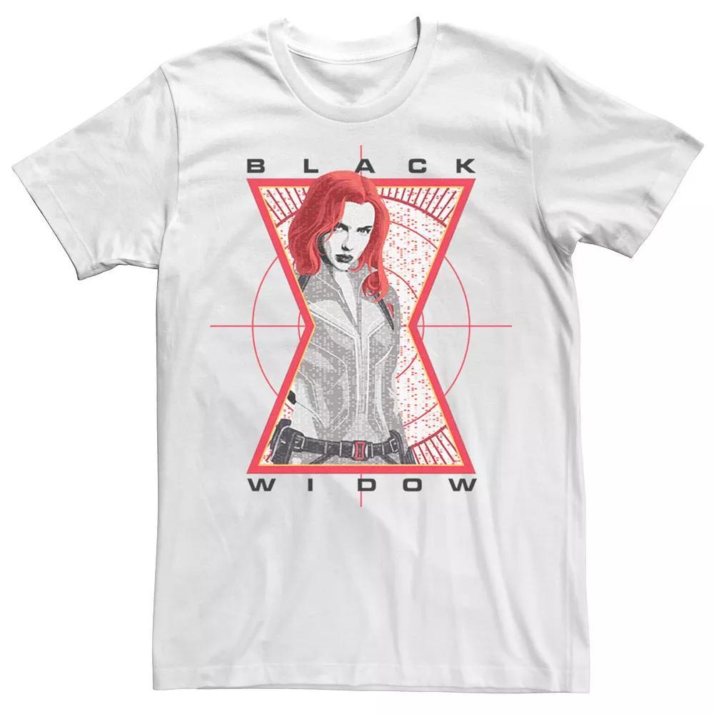 Men's Marvel Black Widow Glitch Target Logo Portrait Tee, Size: XL, White Product Image