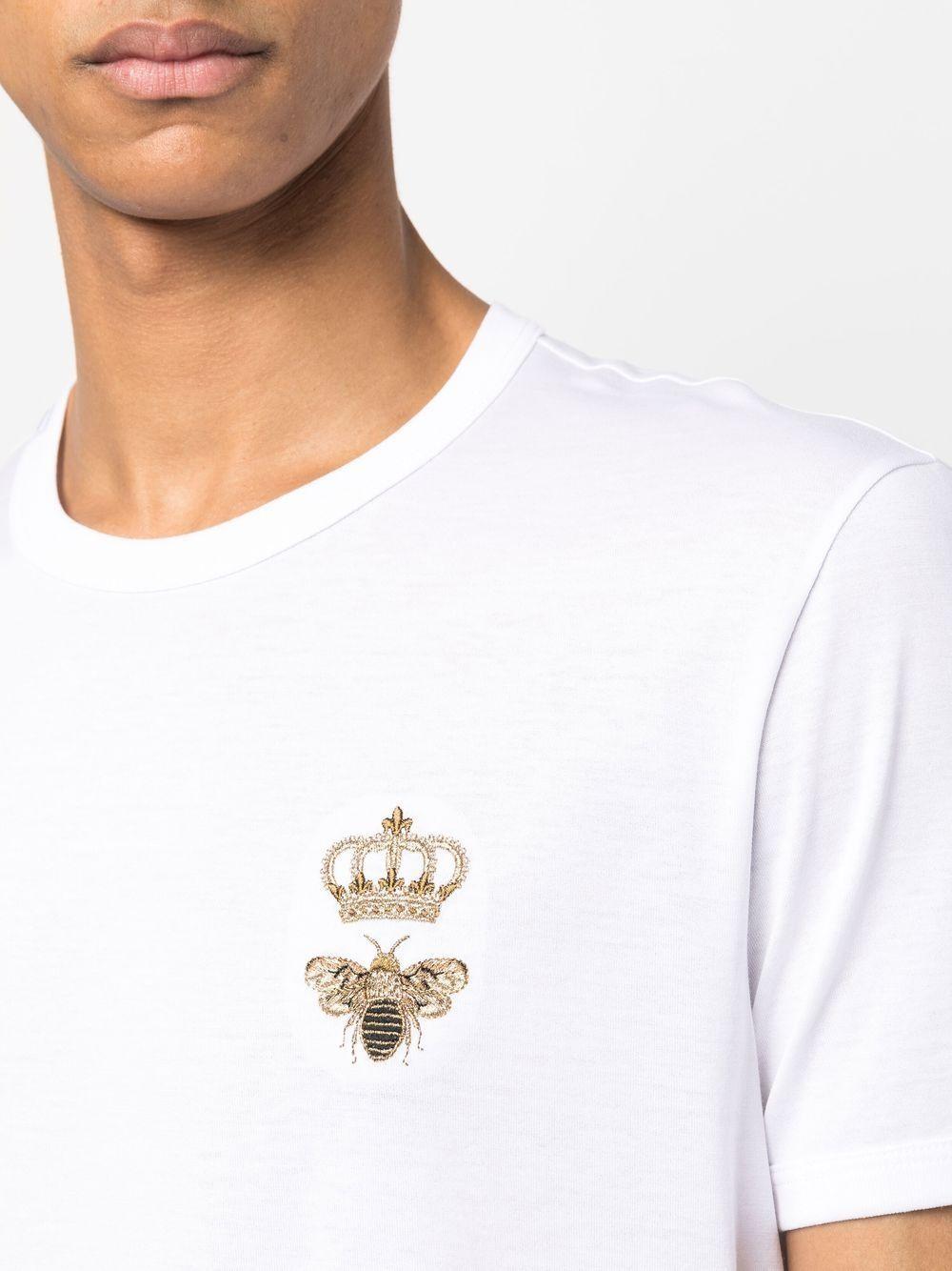 embroidered cotton T-shirt Product Image