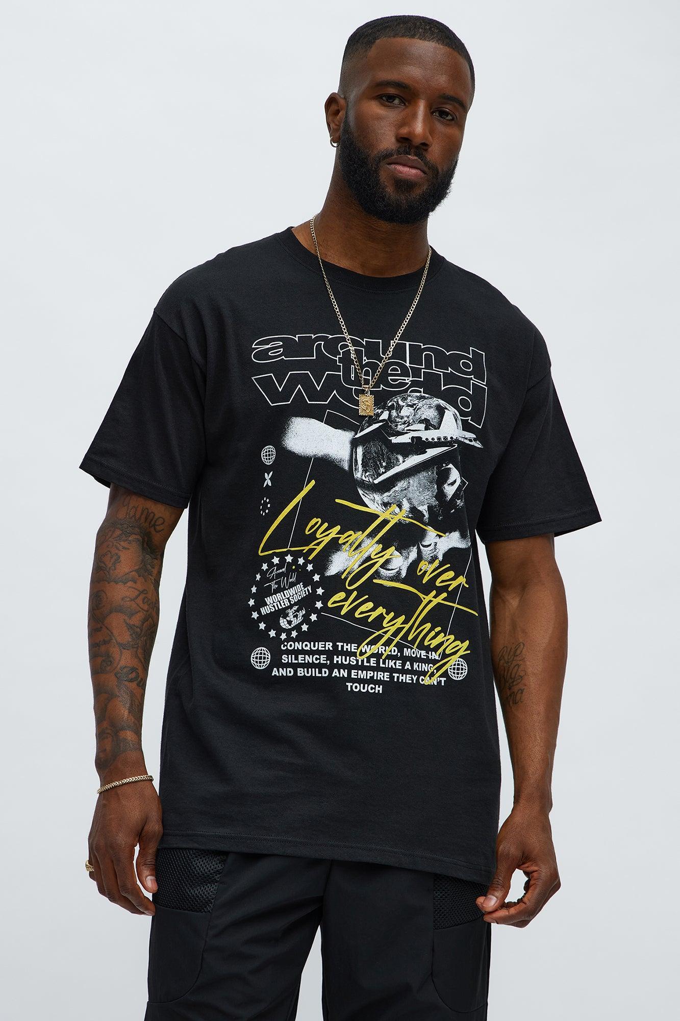 Around The World Hustle Short Sleeve Tee - Black Product Image