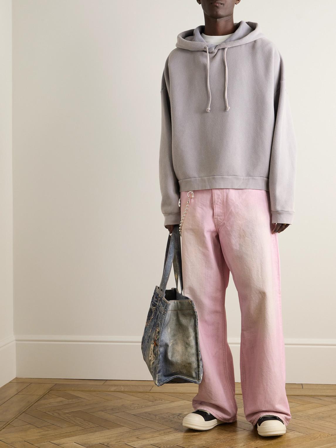 ACNE STUDIOS 1981m Wide-leg Distressed Jeans In Pale Pink Product Image