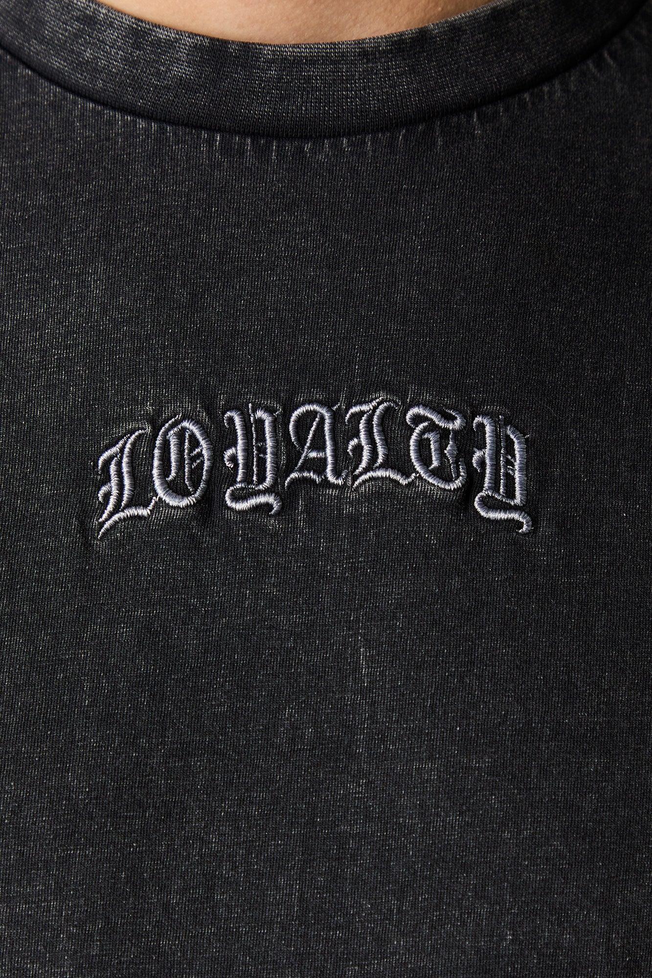 Embroidered Washed T-Shirt Male Product Image