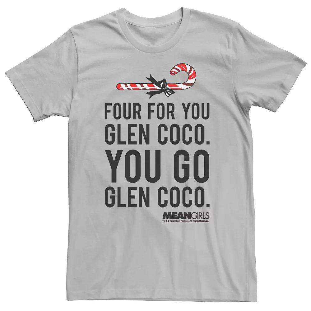 Men's Mean Girls Four For You Glenn Coco Candy Cane Tee, Size: 3XL, Silver Product Image