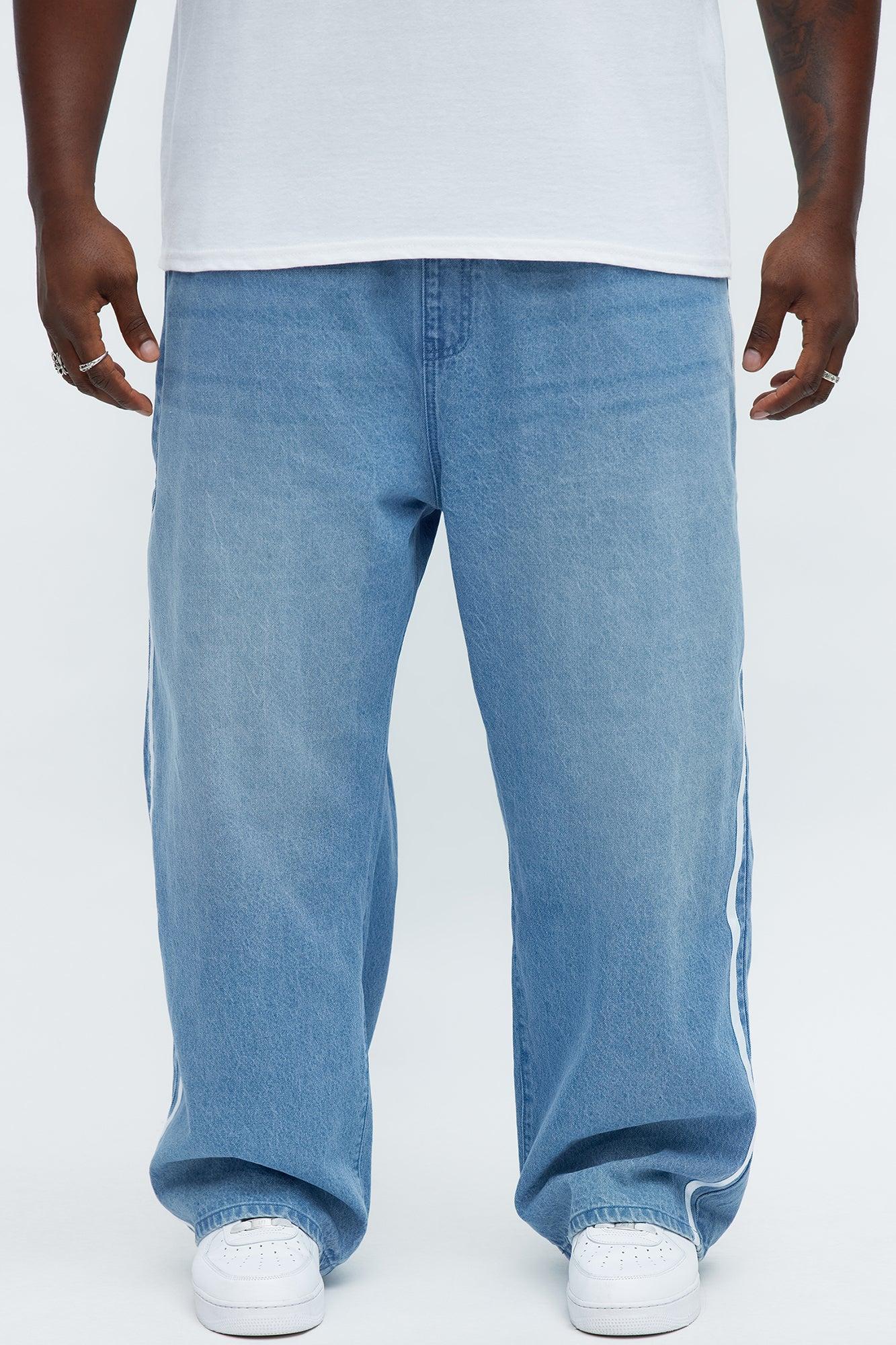 Running These Streets Baggy Jeans - Light Blue Wash Product Image