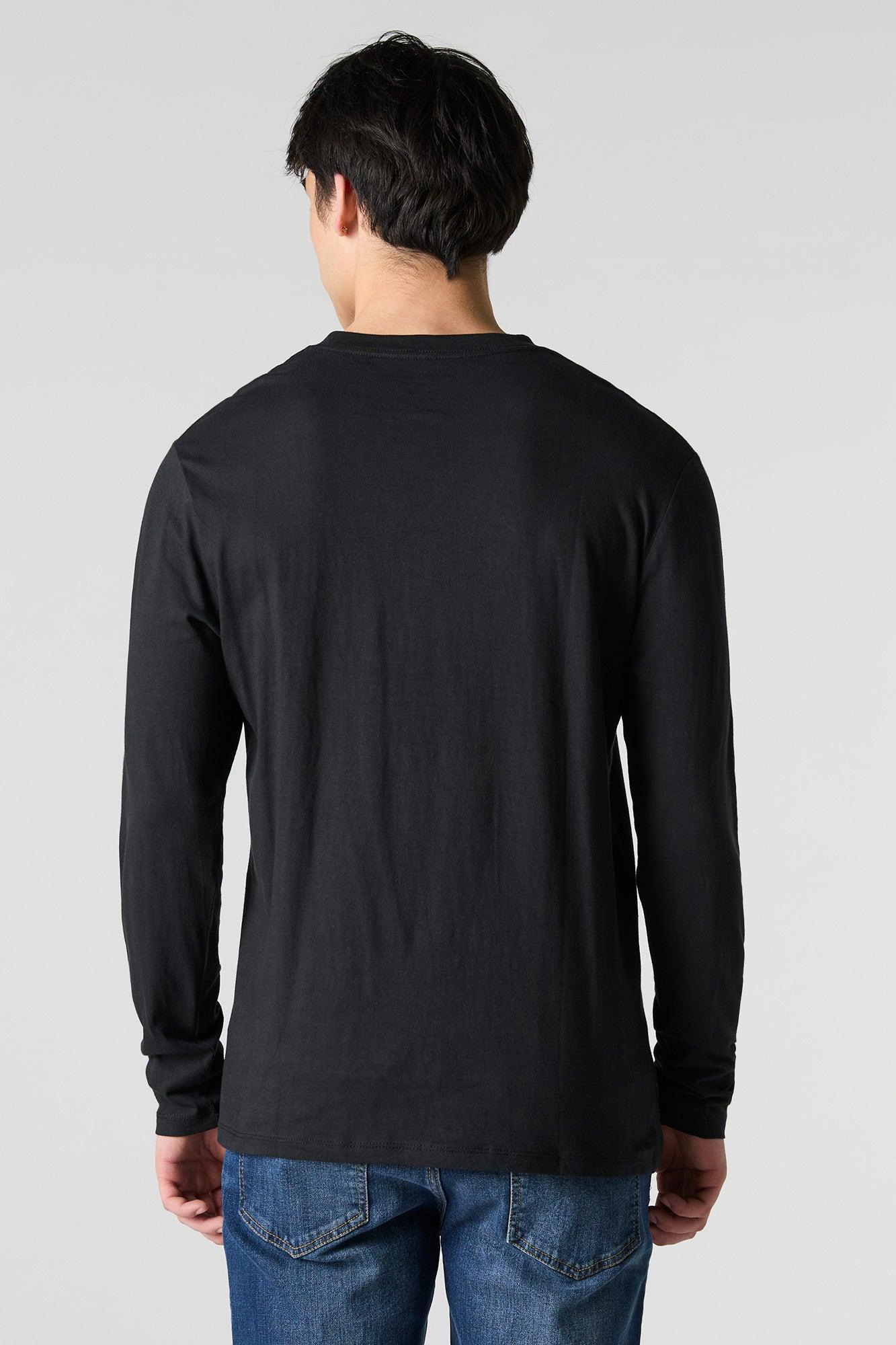 Solid Crewneck Long Sleeve Top Male Product Image